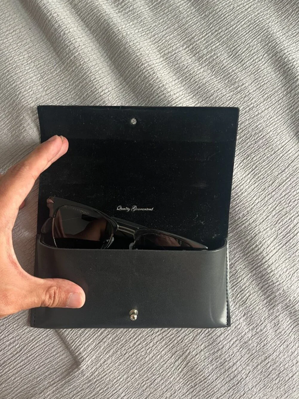 rag & bone RNB5007/S Polarized Sunglasses Black/Silver + Case